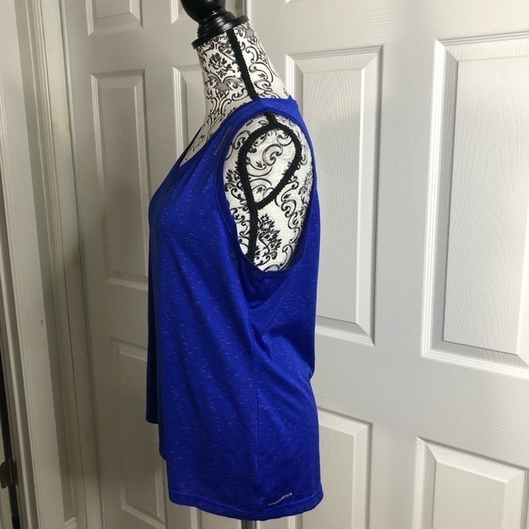 Reebok Tank Top Speedwick Blue Pink Speckled Tank Top L - Picture 2 of 6